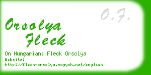 orsolya fleck business card